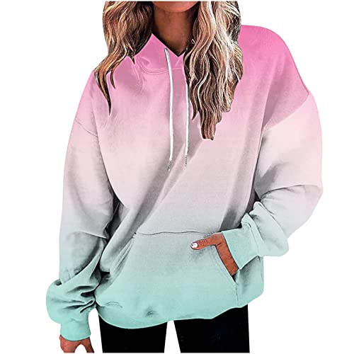 Pullover Damen elegant, Hoodie Damen Schwarz Outdoor Kapuzenjacke Sportlich Freizeit Oberteile Y2k Langarm Hausanzug Atmungsaktiv Sweatjacke Sweatshirt Baggy Longshirt von MGSFGlk