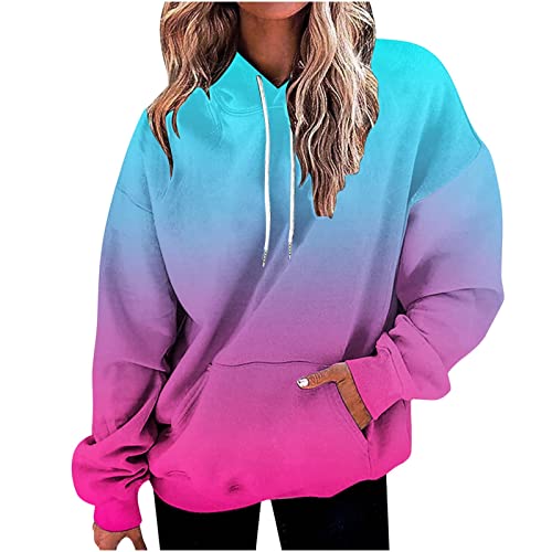 Pullover Damen elegant, Sweatjacke Damen Y2k Outdoor Langarm Atmungsaktiv Kapuzenjacke Freizeit Schwarz Hausanzug Sportlich Sweatshirt Oberteile Baggy Longshirt von MGSFGlk