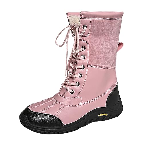 Schneestiefel Für Damen Warm Winter Wasserfeste Stiefel Winterschuhe rutschfeste Atmungsaktiv Schuhe Wanderschuhe Leichte Bequem Winterboots Winterstiefel Outdoors Walkingschuhe von MGSFGlk