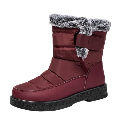 Schneestiefel Für Damen Warm Winter Winterboots Arbeitsschuhe Lässig Damenschuhe Walkingschuhe Winterstiefel Elegant Outdoors Wasserfeste Stiefel Schuhe Bequem Trainingsschuhe von MGSFGlk