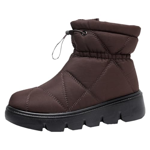 Schneestiefel Für Damen Winter Warm Winterboots Wanderschuhe Lässig rutschfest Winterstiefel Schuhe rutschfeste Damenschuhe Winterschuhe Wasserfeste Stiefel Mode Arbeitsschuhe von MGSFGlk