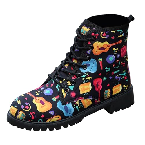 Schnürstiefel Damen Lässig Damenschuhe Arbeitsschuhe Wasserfeste Stiefel Elegant Leichte Winter Schuhe Winterboots Mode Bequem Walkingschuhe Winterschuhe Warm Winterstiefel von MGSFGlk