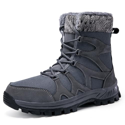 Schnürstiefel Damen Winter Warm Trainingsschuhe Winterschuhe Mode Lässig Winterboots Schneeschuhe rutschfeste Trekking Walkingschuhe Arbeitsschuhe Bequem Winterstiefel von MGSFGlk