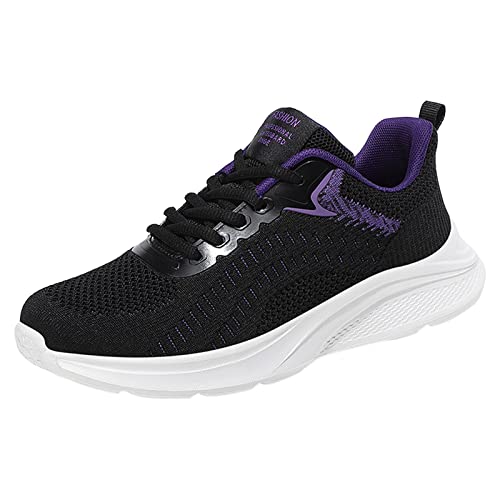 Schnürung Damen Sneakers rutschfest Damenschuhe Arbeitsschuhe Walkingschuhe Atmungsaktiv Lässig Hallenschuhe Damen-Laufschuhe Mode Bequem Schuhe Trekking Leichte Elegant Sportschuhe Turnschuhe von MGSFGlk