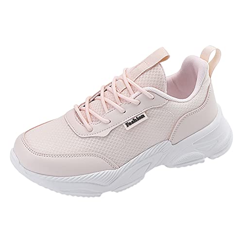 Sneaker Damen Schnürung rutschfest Trainingsschuhe Tennisschuhe Mode Bequem Sportschuhe Schuhe Atmungsaktiv rutschfeste Arbeitsschuhe Trekking Elegant Leichte Laufschuhe Walkingschuhe von MGSFGlk