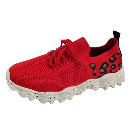 Sneaker Für Damen Lässig Schnürung Damen-Laufschuhe Sportschuhe rutschfest Leichte Joggingschuhe Hallenschuhe Damenschuhe Mode Laufschuhe Trainingsschuhe Bequem Elegant Trekking Walkingschuhe von MGSFGlk