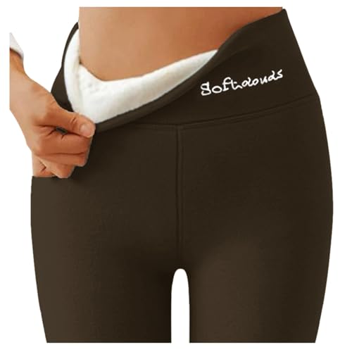 Thermo Leggings Damen Sport High Waist Blickdicht Thermounterwäsche Lang Gefütterte Thermohose Kuschelig Warme Hose Elastisch Skiunterwäsche Thermoleggings Weiche Dicke Unterhose von MGSFGlk