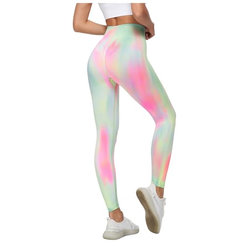 Yoga Pants Damen Casual High Waist Sport Leggings Festival Hose Bequeme Leicht Fitnesshose Traininghose Outdoor Training Sporthose Trekkinghose Stretch Lang Hosen Laufhose von MGSFGlk