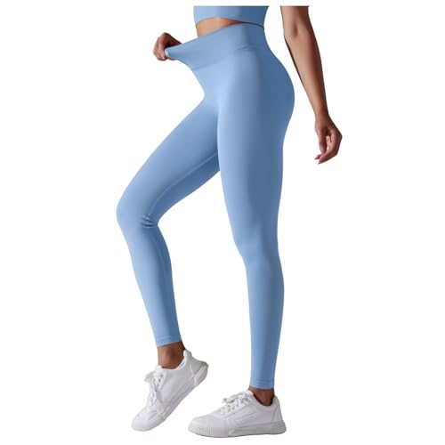 Yogahose Damen Outdoor Training Sporthose Fitnesshose Leicht High Waist Sport Leggings Freizeithose Casual Sportleggins Hosen Bequeme Fashion Laufhose Festival Hose von MGSFGlk