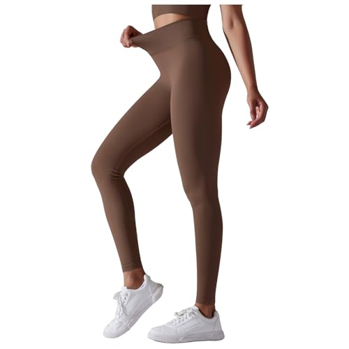 Yogahose Damen Outdoor Training Sporthose Fitnesshose Leicht High Waist Sport Leggings Freizeithose Casual Sportleggins Hosen Bequeme Fashion Laufhose Festival Hose von MGSFGlk