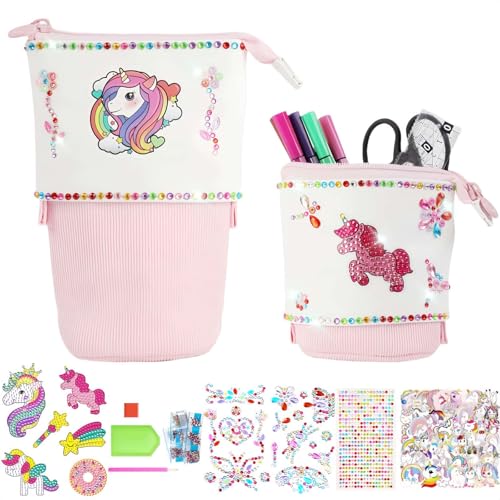 MHwan Federmäppchen, 4-Teiliges Set Aus Ausziehbarem Vertikalem 2-In-1 Mäpchen und Stifttasche Zum Selbermachen, Einhorn, EIN Schulanfangs Mädchen MHwan Federmäppchen, 4-Teiliges Set Aus Ausziehbarem Vertikalem 2-In-1 Mäpchen und Stifttasche Zum Selbermachen, Einhorn, EIN Schulanfangs Mädchen von MHwan