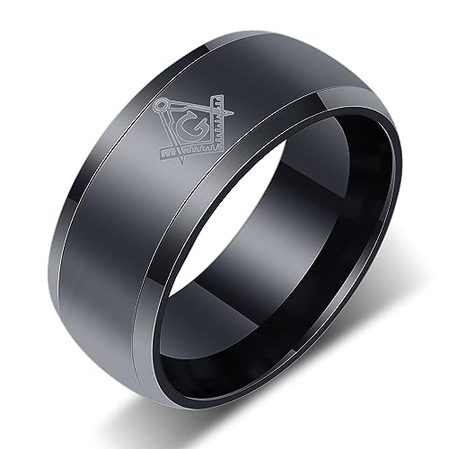 MIATCENRT Vintage-Ring Für Männer – 8 Mm Breit, Modische Freimaurer-Ringe, Herren-Schmuckringe, Klassisches Schwarz, Trendiges Personalisiertes Schmuckzubehör Für Freund-Geschenk, Wie Abgebildet, 11 MIATCENRT Vintage-Ring Für Männer – 8 Mm Breit, Modische Freimaurer-Ringe, Herren-Schmuckringe, Klassisches Schwarz, Trendiges Personalisiertes Schmuckzubehör Für Freund-Geschenk, Wie Abgebildet, 11 von MIATCENRT