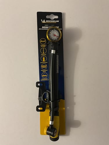 MICHELIN Mini-Pumpe aus Aluminium – 2 in 1 mit Manometer – Schwarz und Gelb MICHELIN Mini-Pumpe aus Aluminium – 2 in 1 mit Manometer – Schwarz und Gelb von MICHELIN