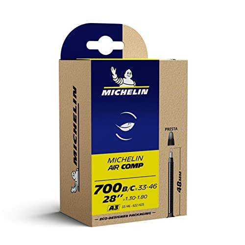 MICHELIN Unisex – Erwachsene A3 Aircomp Schlauch, Schwarz, 48 mm von MICHELIN