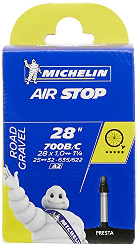 Michelin Uni Airstop Fahrradschlauch, schwarz, 700x25/32C PV, 804152 Michelin Uni Airstop Fahrradschlauch, schwarz, 700x25/32C PV, 804152 von MICHELIN