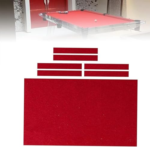 MIDUOLAI D,8FT, Professioneller Billardtischfilz FüR Standard-Billardtische Mit 7/8/9 Fuß, Snooker-Billardtischtuch FüR Den Innenbereich Mit Kissentuchstreifen von MIDUOLAI
