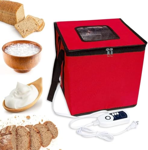 MIDUOLAI Gärschrank Zum Falten, Brot Gärmaschine, Temperaturgeregelter Brot Gärschrank, Geeignet Für Fermentierten Joghurt, Brot, Natto, Handgemachte Seife,Rot,27 * 27cm von MIDUOLAI