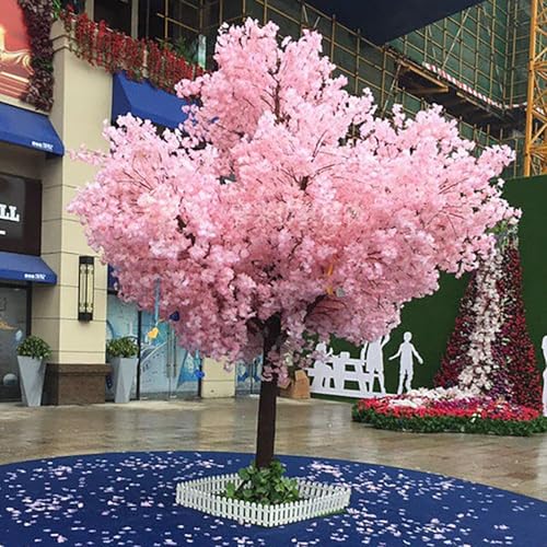 MIDUOLAI KüNstliche KirschblüTenbäUme, Wunschbaum Sakura-Baum, Deko-Simulation Pfirsichbaum, FüR Wohnzimmer-Innendekoration, Dekoration Mit KüNstlichen Blumen,Rosa,1.5m*1m von MIDUOLAI