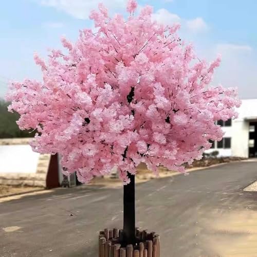 MIDUOLAI Lebensechter KüNstlicher KirschblüTenbaum, KüNstliche Blume, Handgemachter, KüNstlicher Kirschbaum, FüR Zuhause, BüRo, Party, Hochzeit, Weihnachten,Rosa,1.5m*1m von MIDUOLAI