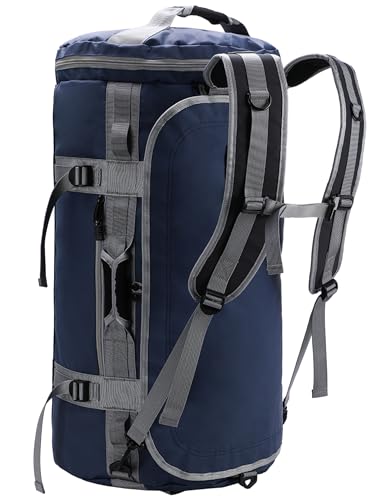 MIER Große Sporttasche wasserdicht Sportrucksack mit Schuhfach umwandelbar in Rucksack, 45L/60L/90L von MIER