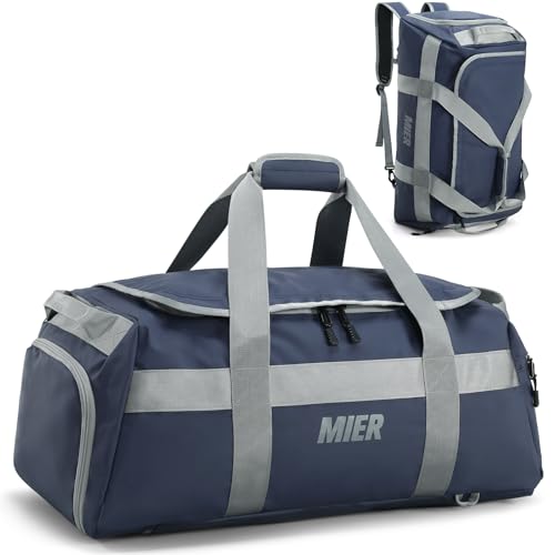 MIER Sporttasche groß Reisetasche mit Schuhfach 60L Sportrucksack Duffle Bag Fitness Trainingstasche für Herren, Weekender, Gym, Reise, Fußball- Blau MIER Sporttasche groß Reisetasche mit Schuhfach 60L Sportrucksack Duffle Bag Fitness Trainingstasche für Herren, Weekender, Gym, Reise, Fußball- Blau von MIER