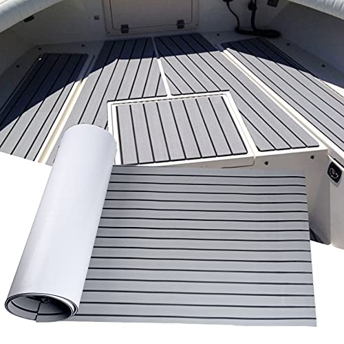 MIJOBS Grau und Schwarz Eva Teak Selbstklebend Deck Boot Selbstklebend rutschfeste Matte Marinedeck für Boote Yacht Marine selbstklebend Schaumboot Yachtboden MIJOBS Grau und Schwarz Eva Teak Selbstklebend Deck Boot Selbstklebend rutschfeste Matte Marinedeck für Boote Yacht Marine selbstklebend Schaumboot Yachtboden von MIJOBS