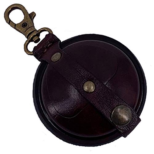 MIKA 28063802 - Schlüsselanhänger klein aus Echt Leder/Sattelleder, Mini Geldbörse als Schlüsseletui mit Münzfach mit Druckknopf, Schlüsselbörse für Kleingeld in braun, Schlüsseltasche Ø ca. 7 cm MIKA 28063802 - Schlüsselanhänger klein aus Echt Leder/Sattelleder, Mini Geldbörse als Schlüsseletui mit Münzfach mit Druckknopf, Schlüsselbörse für Kleingeld in braun, Schlüsseltasche Ø ca. 7 cm von MIKA