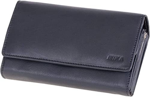 MIKA 42162 - Damengeldbörse aus Echt Leder, Portemonnaie im Querformat, Geldbeutel mit 6 Kartenfächer, 4 große Fächer als Scheinfächer und doppeltes Münzfach, Brieftasche, ca. 17 x 10 x 4,5 cm MIKA 42162 - Damengeldbörse aus Echt Leder, Portemonnaie im Querformat, Geldbeutel mit 6 Kartenfächer, 4 große Fächer als Scheinfächer und doppeltes Münzfach, Brieftasche, ca. 17 x 10 x 4,5 cm von MIKA
