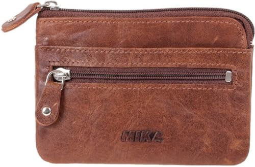 MIKA 42227 - Schlüsseletui aus Echt Leder, Schlüsseltasche mit RFID Schutz, 2 Schlüsselringen, Reißverschluss Hauptfach sowie Zusatzfächer, Key Organizer in braun, Schlüsselmäppchen ca. 11 x 8 cm MIKA 42227 - Schlüsseletui aus Echt Leder, Schlüsseltasche mit RFID Schutz, 2 Schlüsselringen, Reißverschluss Hauptfach sowie Zusatzfächer, Key Organizer in braun, Schlüsselmäppchen ca. 11 x 8 cm von MIKA
