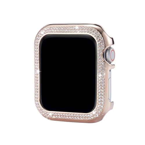 Glitzer Gehäuse Roségold Kompatibel mit Apple Watch 40mm, Bling Glitzer Diamant Strass Tasche Aluminium Protective Cover Kratzfest Uhrenetui Hülle Schutzhülle Kompatibel mit iWatch SE Serie 6 5 4 Glitzer Gehäuse Roségold Kompatibel mit Apple Watch 40mm, Bling Glitzer Diamant Strass Tasche Aluminium Protective Cover Kratzfest Uhrenetui Hülle Schutzhülle Kompatibel mit iWatch SE Serie 6 5 4 von MILESTEM