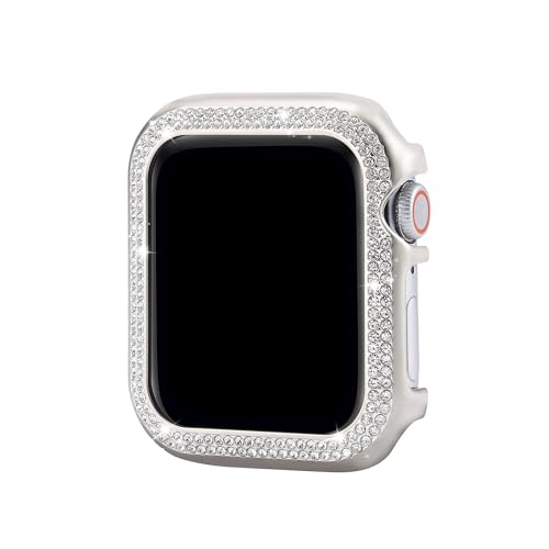 Glitzer Uhrgehäuse Kompatibel mit Apple Watch 7 41mm Schutz, Bling Diamant Strass Gehäuse Aluminium Protective Cover Kratzfest Stoßfeste Schutzhülle Etui Hülle Kompatibel mit iWatch Serie 7 8 9 Glitzer Uhrgehäuse Kompatibel mit Apple Watch 7 41mm Schutz, Bling Diamant Strass Gehäuse Aluminium Protective Cover Kratzfest Stoßfeste Schutzhülle Etui Hülle Kompatibel mit iWatch Serie 7 8 9 von MILESTEM