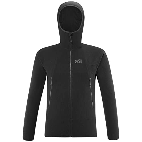 Millet - K Lightgrid Hoodie M - Leichte Fleece-Jacke für Herren - Alpinismus, Bergsteigen, Wandern, Lifestyle - Schwarz von MILLET