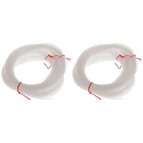 MILLTOR 2Stck 100 M Transparentes Nylonseil 1 mm Durchmesser Boot/Angelschnur Angelhaken von MILLTOR