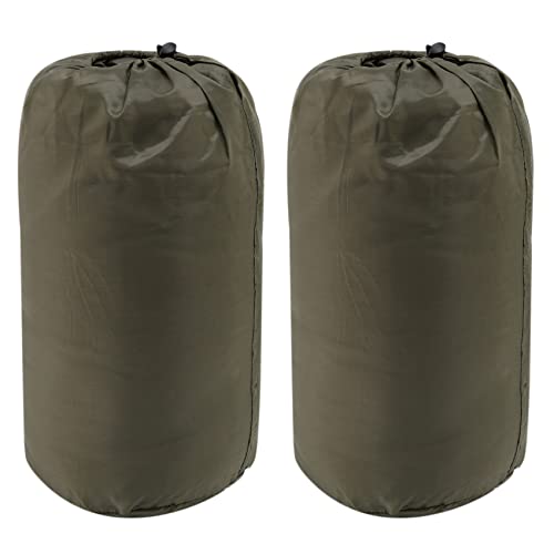 MILLTOR 2X Schlaf Sack Warmer Leichter Umschlag Schlaf Sack für Erwachsene Kinder Indoor Außen Camping Rucksack Armee Grün von MILLTOR