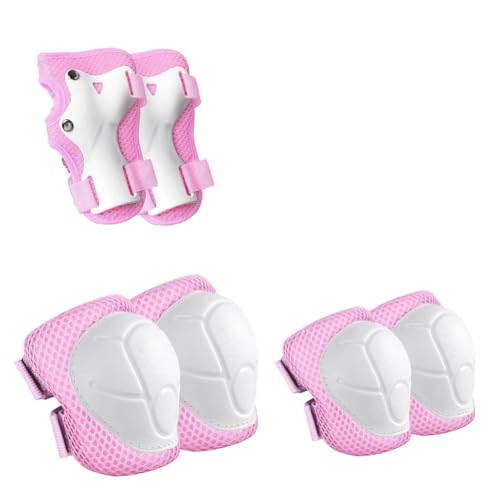 MILLTOR für Kinder, Ellenbogenschoner-Set, Kleinkind-Schutzausrüstung, für Mädchen und mit Handgelenkschoner, Rosa von MILLTOR