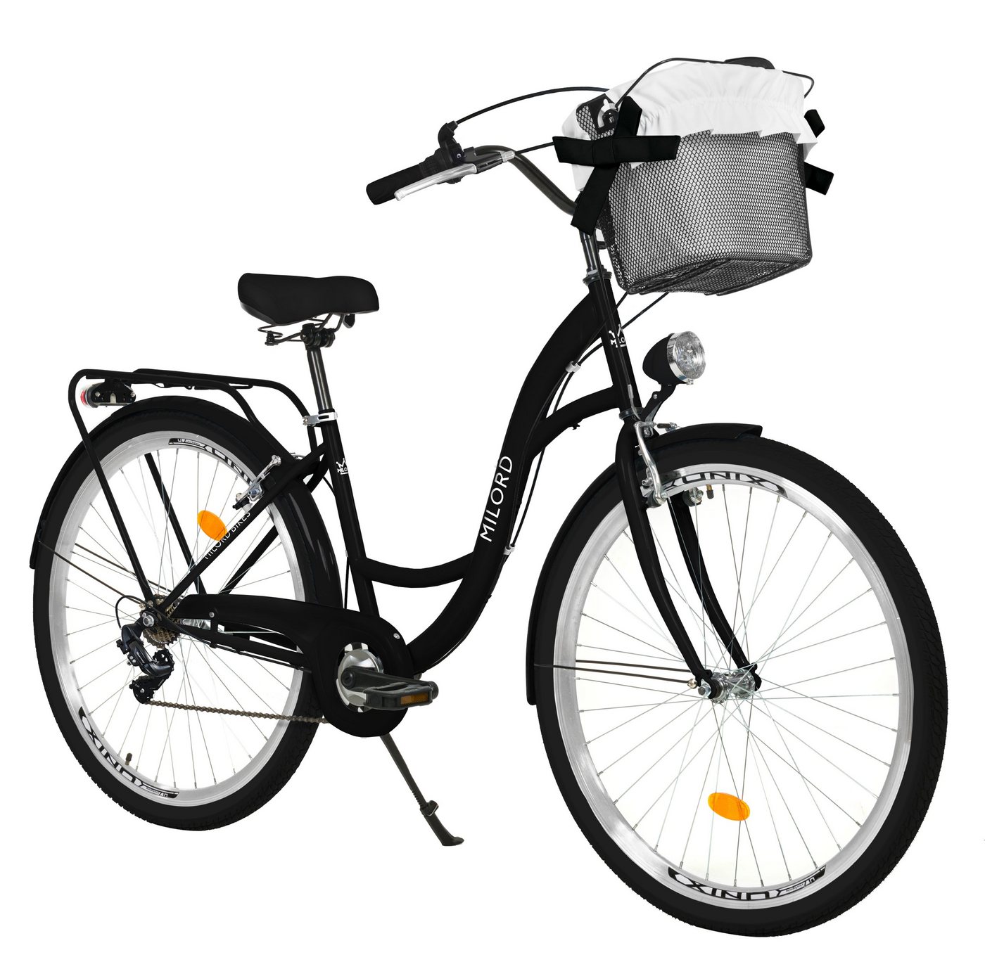 MILORD BIKES Cityrad Milord City Fahrrad Korb Damenfahrrad, 28/26 Zoll, Schwarz, 7-Gang, 7 Gang, Kettenschaltung MILORD BIKES Cityrad Milord City Fahrrad Korb Damenfahrrad, 28/26 Zoll, Schwarz, 7-Gang, 7 Gang, Kettenschaltung von MILORD BIKES
