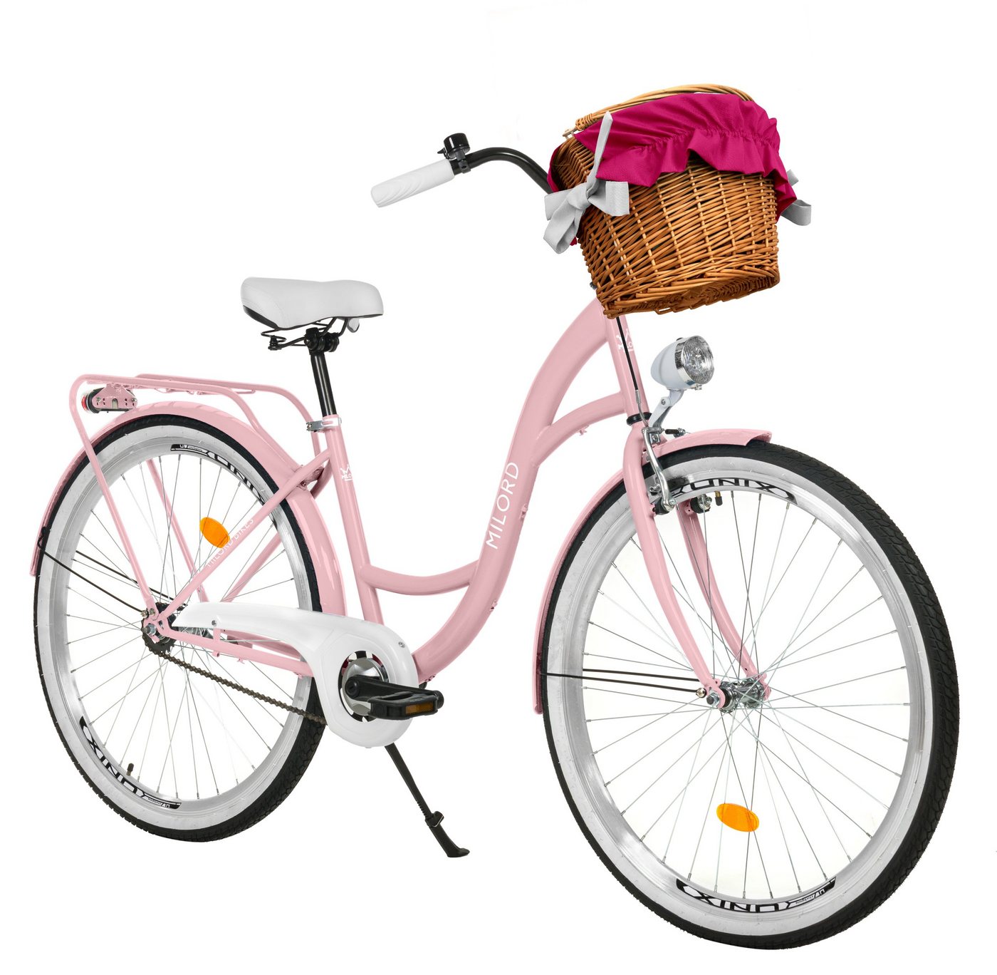 MILORD BIKES Cityrad Milord City Fahrrad Weidenkorb Damenfahrrad, 28/26 Zoll, Rosa, 1-Gang, 1 Gang MILORD BIKES Cityrad Milord City Fahrrad Weidenkorb Damenfahrrad, 28/26 Zoll, Rosa, 1-Gang, 1 Gang von MILORD BIKES