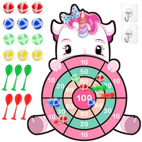 MINISOISO 71 cm Einhorn-Spiel für Kinder, Dartscheibe für Kinder mit 12 Klebebällen, 6 Darts, faltbar, Dartspiel für Kinder, Spiele für Partys im Innen- und Außenbereich für 4-12 Jahre MINISOISO 71 cm Einhorn-Spiel für Kinder, Dartscheibe für Kinder mit 12 Klebebällen, 6 Darts, faltbar, Dartspiel für Kinder, Spiele für Partys im Innen- und Außenbereich für 4-12 Jahre von MINISOISO