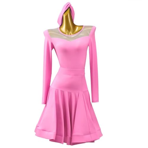 MINKATE Cha-Cha-Trainingstanz-Outfit Trainingskleider für lateinamerikanische Tänze Kostüme für Tango-Ballsaal-Auftritte für Damen,Rosa,M von MINKATE