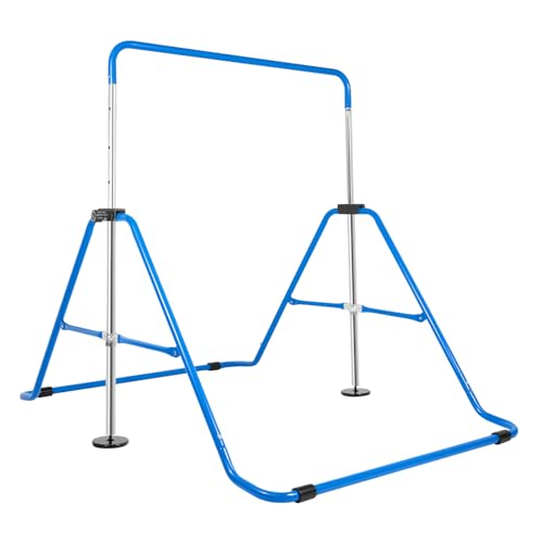 MINRS Turnreck Gymnastik, Turnstange Garten Kinder 5 Verstellbare Höhen mit 100kg Max Outdoor Reck Horizontale Training Bar Schwebebalken für 3-6 Kinder Mädchen, Blau MINRS Turnreck Gymnastik, Turnstange Garten Kinder 5 Verstellbare Höhen mit 100kg Max Outdoor Reck Horizontale Training Bar Schwebebalken für 3-6 Kinder Mädchen, Blau von MINRS