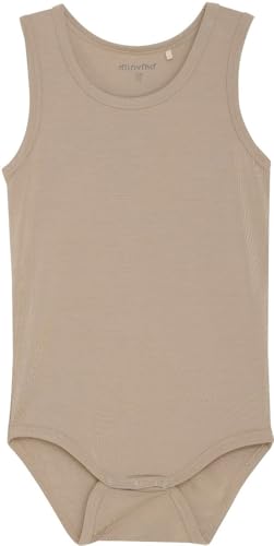 MINYMO unisex baby body without sleeves, Simply Taupe, 50 MINYMO unisex baby body without sleeves, Simply Taupe, 50 von MINYMO