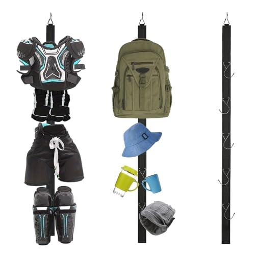 MINZHI Tragbarer Hockey-Aufhänger,5-Haken Tragbarer Kleiderbügel für Hockeyausrüstung,Hockey-Kleiderbügel zum Aufhängen,Geeignet für Familien, Reisen, Outdoor, Camping und Lagerung von Sportgeräten MINZHI Tragbarer Hockey-Aufhänger,5-Haken Tragbarer Kleiderbügel für Hockeyausrüstung,Hockey-Kleiderbügel zum Aufhängen,Geeignet für Familien, Reisen, Outdoor, Camping und Lagerung von Sportgeräten von MINZHI