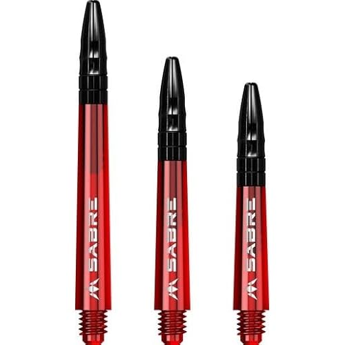 Mission Sabre Dart Shafts in verschiedenen Designs stems Dartshafts Shaft Red Tweenie Plus = 44mm von MISSION