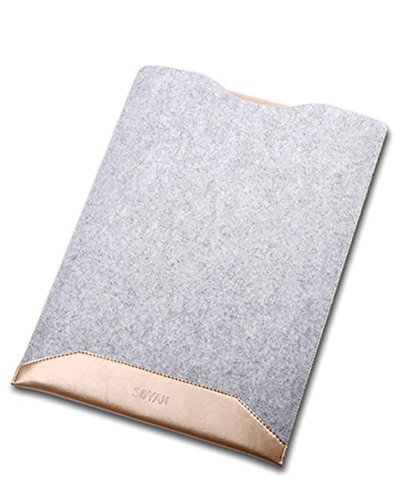 Filz&PU Leder Sleeve Case Hülle Tache Ultrabook Laptop Tasche für MacBook Pro 15.4 Wasserdicht mit Schutz Tasche für Maus und Netzteil Gold Filz&PU Leder Sleeve Case Hülle Tache Ultrabook Laptop Tasche für MacBook Pro 15.4 Wasserdicht mit Schutz Tasche für Maus und Netzteil Gold von MISSMAO