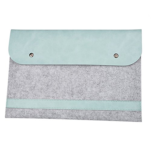 Laptop-Tasche Filz Mikrofaser LederHülle Ultrabook Laptop Tasche Filz Sleeve Speziell für MacBook 11.6-15.4 Inches Minzgrün von MISSMAO