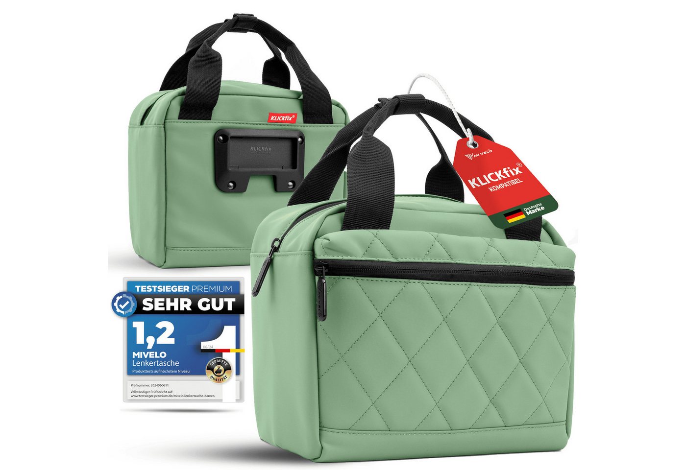 MIVELO Lenkertasche Fahrradtasche Lenker für KLICKfix, Fahrrad Tasche inkl. Regenschutz, KLICKfix kompatibel MIVELO Lenkertasche Fahrradtasche Lenker für KLICKfix, Fahrrad Tasche inkl. Regenschutz, KLICKfix kompatibel von MIVELO