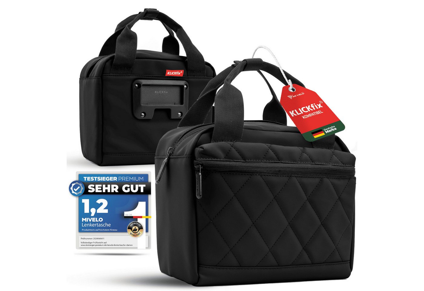 MIVELO Lenkertasche Fahrradtasche Lenker für KLICKfix, Fahrrad Tasche inkl. Regenschutz, KLICKfix kompatibel MIVELO Lenkertasche Fahrradtasche Lenker für KLICKfix, Fahrrad Tasche inkl. Regenschutz, KLICKfix kompatibel von MIVELO