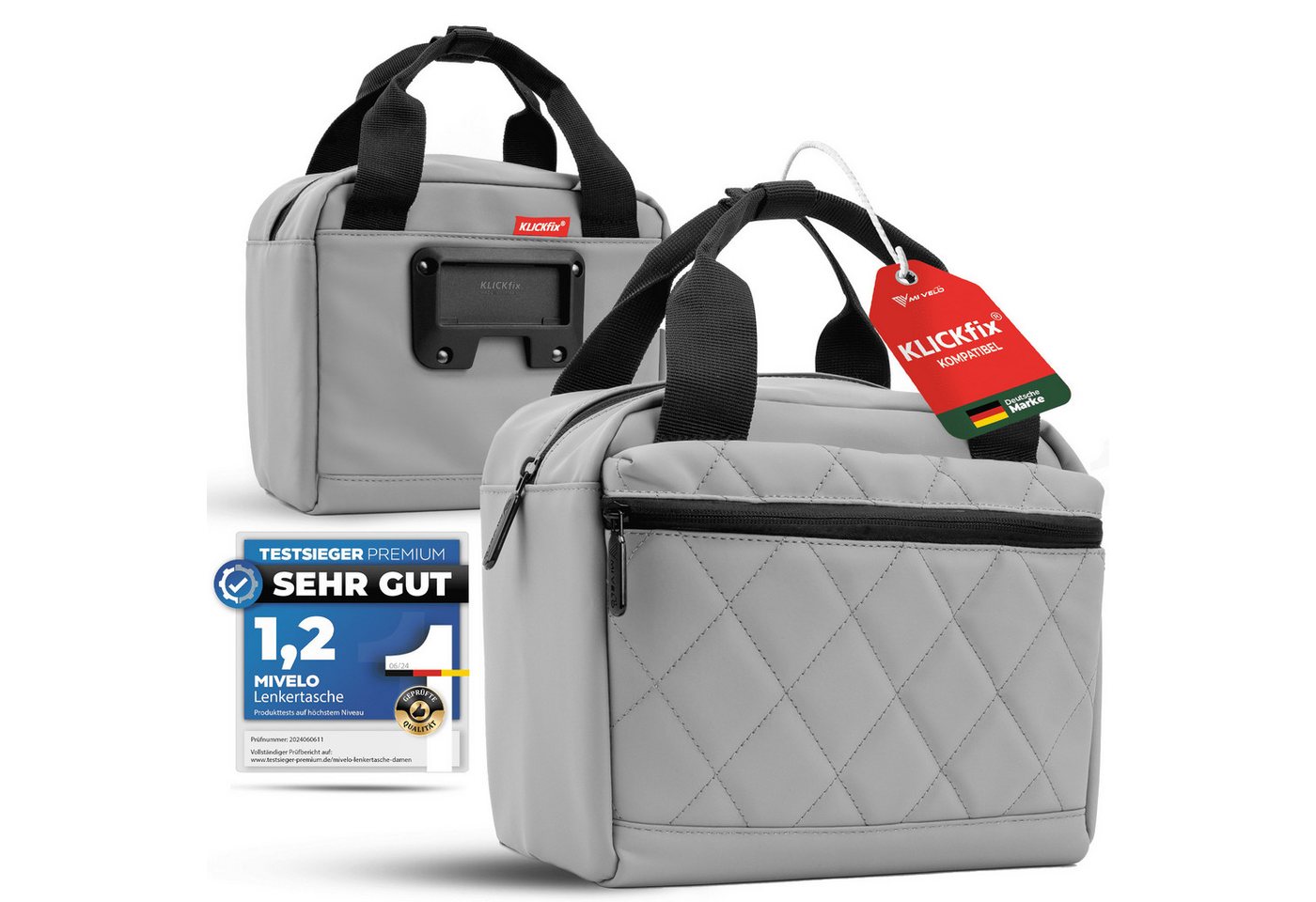 MIVELO Lenkertasche Fahrradtasche Lenker für KLICKfix, Fahrrad Tasche inkl. Regenschutz, KLICKfix kompatibel MIVELO Lenkertasche Fahrradtasche Lenker für KLICKfix, Fahrrad Tasche inkl. Regenschutz, KLICKfix kompatibel von MIVELO
