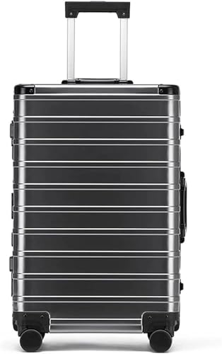 MJBDCVN Reisekoffer mit Rollen, leichtes Luxusgepäck mit harten Kanten, Handgepäck aus Aluminium-Magnesium-Legierung, Koffer mit großem Fassungsvermögen (Size:24inch,Color:E) von MJBDCVN