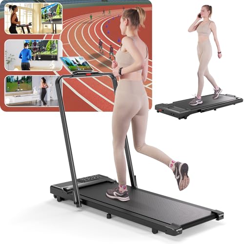 MJWW Walking Pad Klappbar, Laufband für Zuhause bis 136 kg mit APP-Steuerung, Klappbares Laufband Unter dem Schreibtisch mit Multi-Runner-Rennen MJWW Walking Pad Klappbar, Laufband für Zuhause bis 136 kg mit APP-Steuerung, Klappbares Laufband Unter dem Schreibtisch mit Multi-Runner-Rennen von MJWW